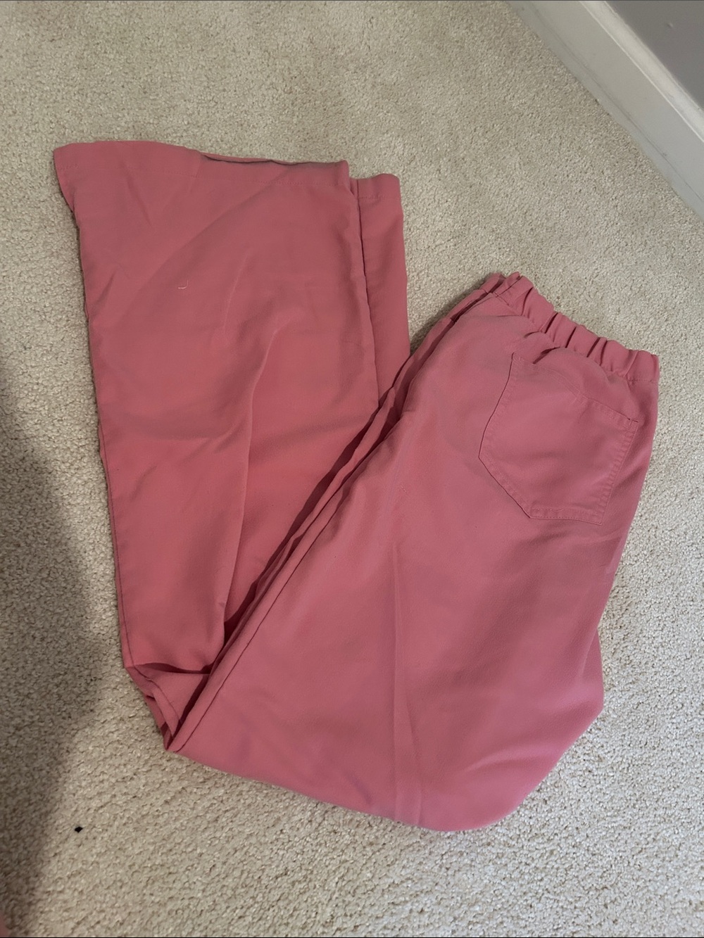 Grey's Anatomy Wide Leg Scrub Pants in Dusty Rose